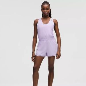 Lululemon Hotty Hot Running Romper Lace Trim